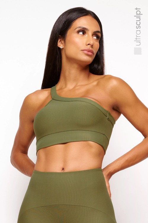 Top One Shoulder Ultra Sculpt Moss